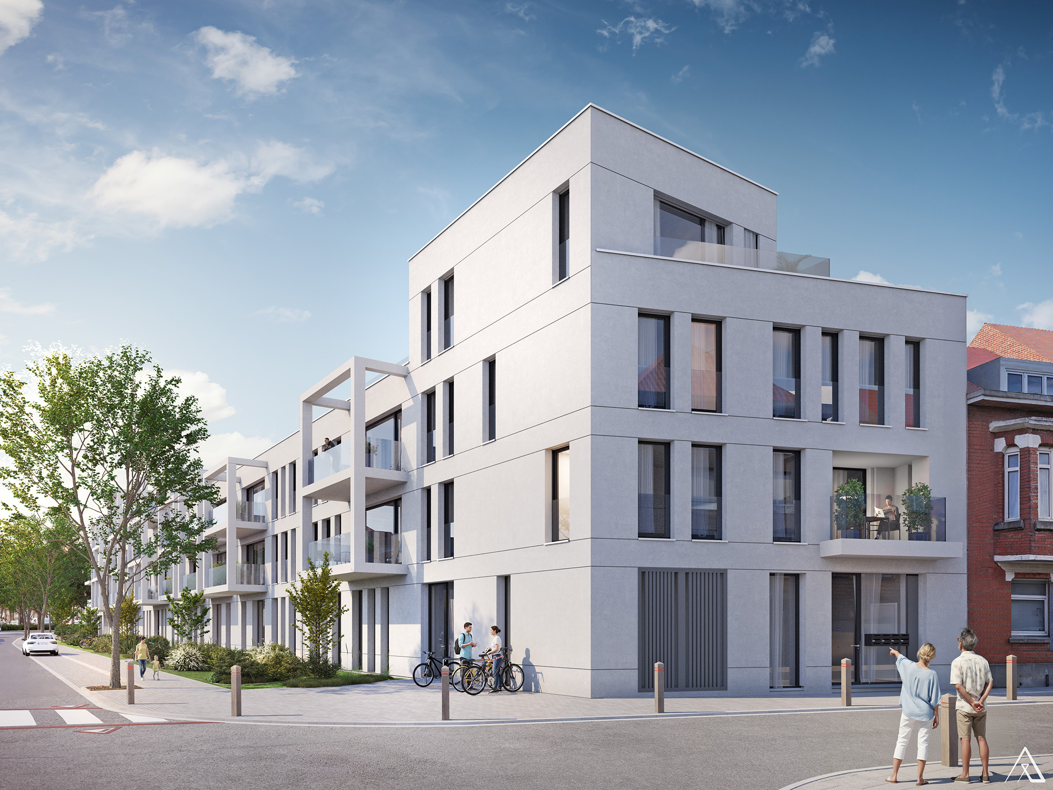 Architecture moderne du projet résidentiel STOCK’L à Woluwe-Saint-Pierre