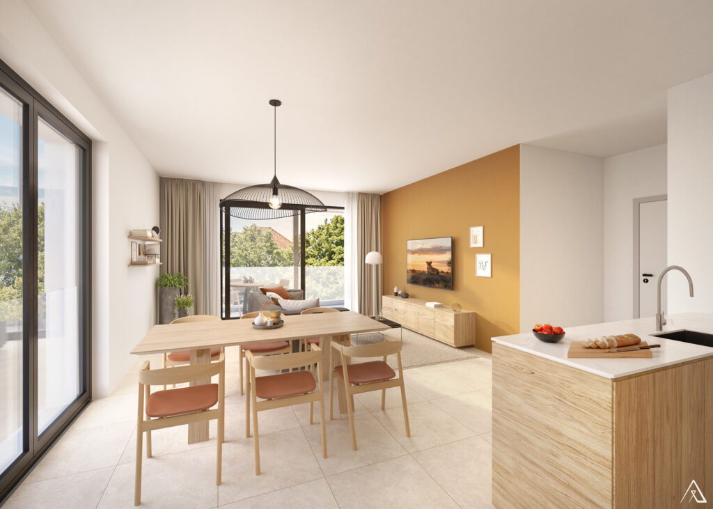 Intérieur d’un appartement de haut standing dans la résidence STOCK’L