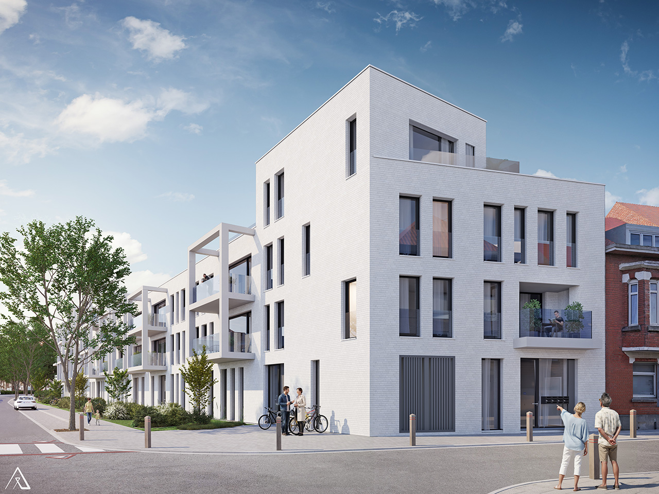 Vue extérieure de la résidence Stock-L à Woluwe-Saint-Pierre
